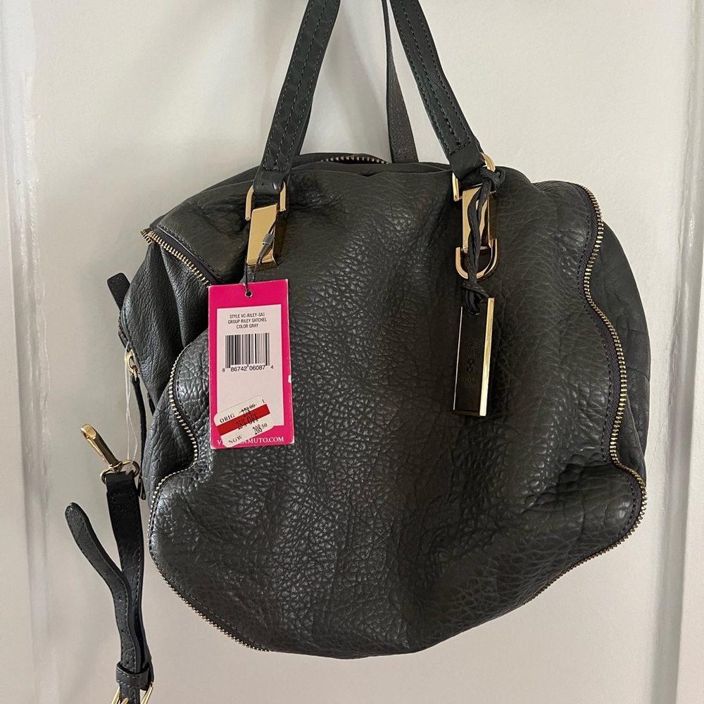 Vince Camuto Gray Leather Handbag